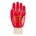 A400 Portwest – Γάντι Εργασίας Πλήρους Επικάλυψης PVC με Πλεκτή Μανσέτα - Image 2