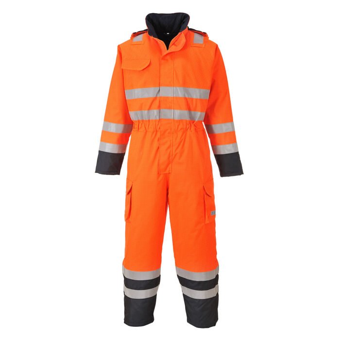 S775 Portwest - Bizflame Rain Hi-Vis Contrast FR Αδιάβροχη Φόρμα Εργασίας - Image 3