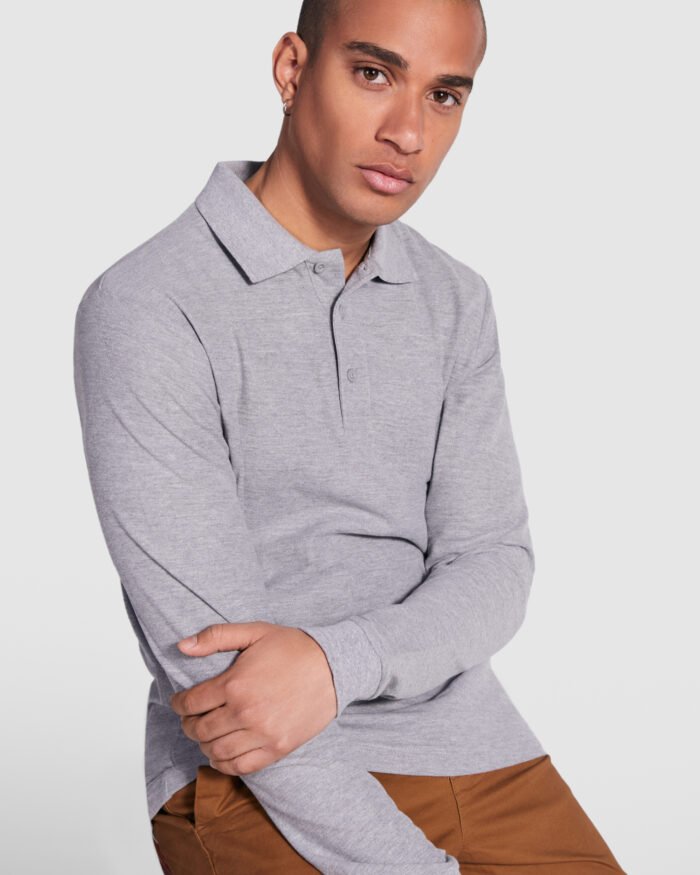 ESTRELLA L/S 6635 Roly – Βαμβακερό Μακρυμάνικο Polo Piqué 220 gsm - Image 3