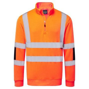 Hi-Vis Knitted Half Zip Sweatshirt Portwest B314
