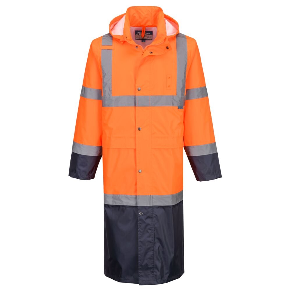 Hi-Vis Contrast Raincoat 122cm Portwest H446
