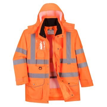 Hi-Vis αναπνεύσιμο -σε- μπουφάν κυκλοφορίας Portwest RT27