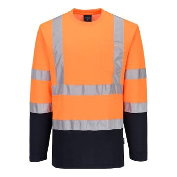 Μακρυμάνικο Δίχρωμο Cotton Comfort T-Shirt Portwest S280